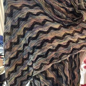 Multicolor Zigzag Patterned Scarf